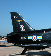 208 Sqn fin badge and fuselage bars